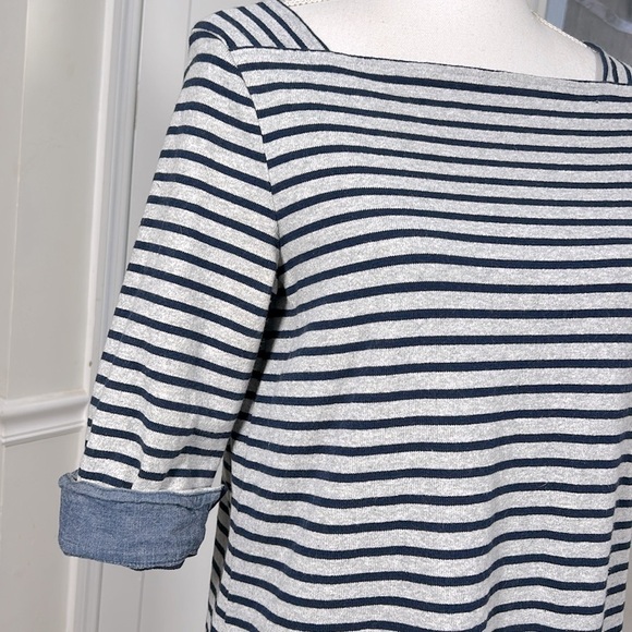 Joules Womens Nautical Stripe Cotton Shift Dress Pockets Blue White Size 8 - Picture 6 of 11